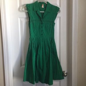 Anthropologie Green Dress